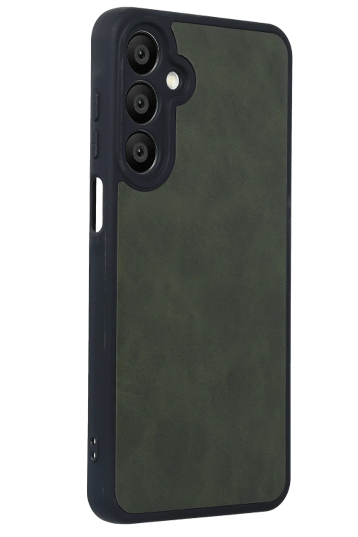 Newface Samsung Galaxy A16 5G Kılıf Aras Deri Kapak - Koyu Yeşil