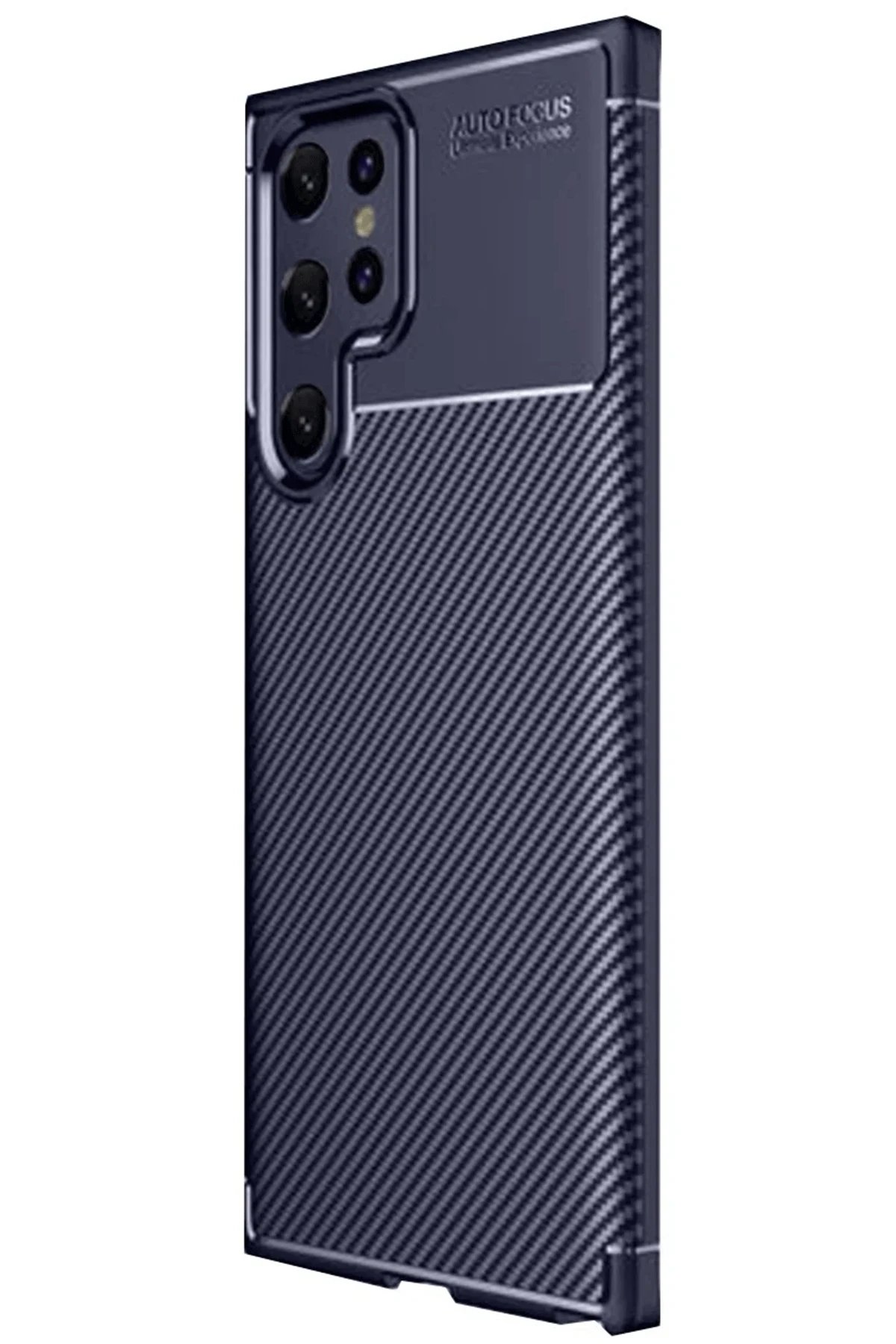 Newface Samsung Galaxy S25 Ultra Kılıf Auto Focus Karbon Kapak - Lacivert