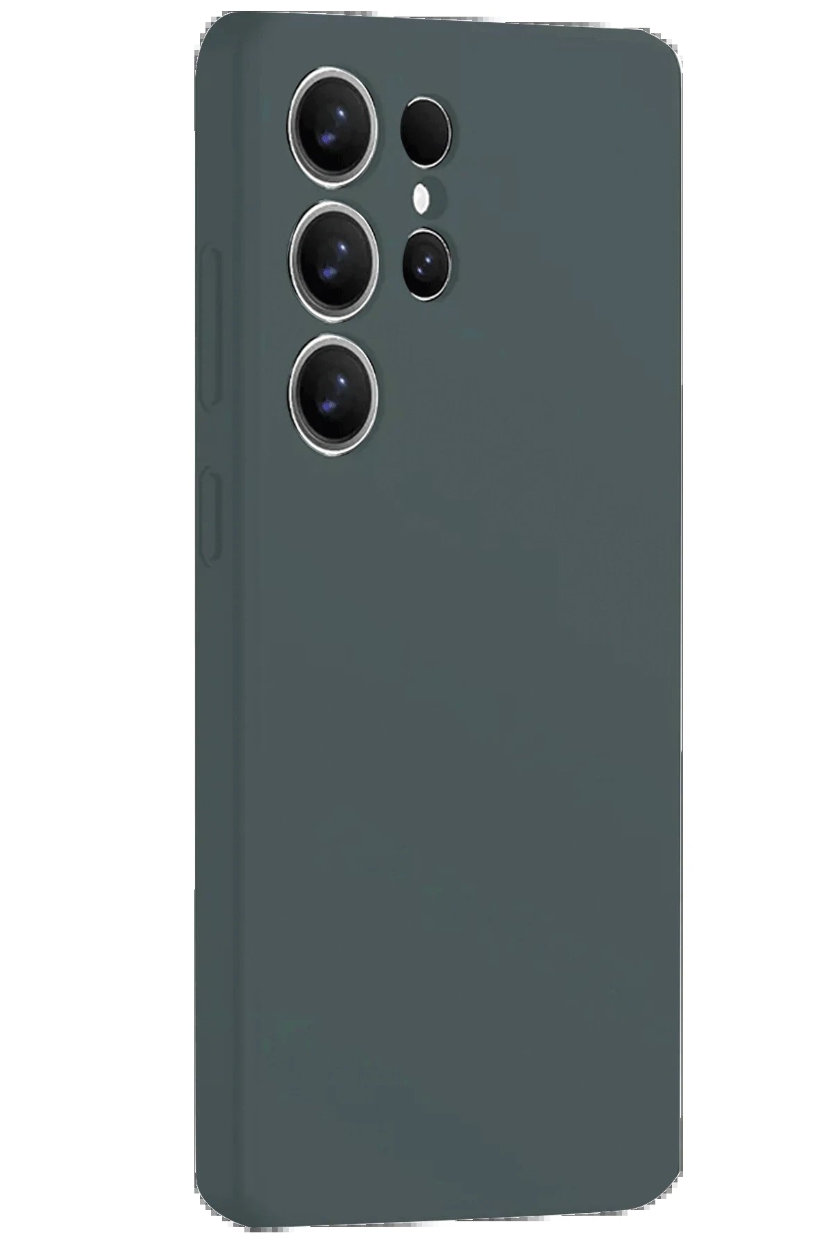 Newface Samsung Galaxy S25 Ultra Kılıf Nano içi Kadife Silikon - Koyu Yeşil