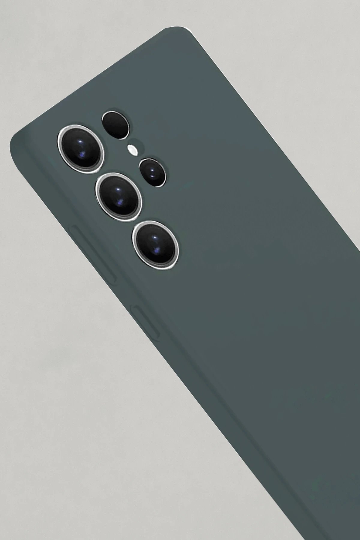 Newface Samsung Galaxy S25 Ultra Kılıf Nano içi Kadife Silikon - Koyu Yeşil