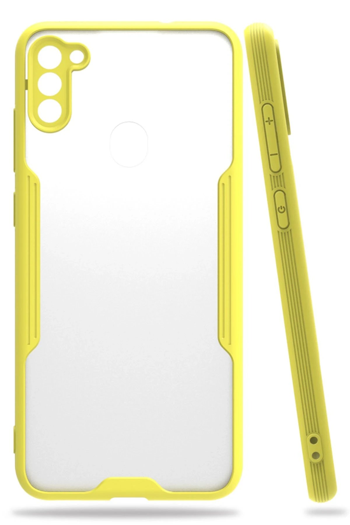 Newface Samsung Galaxy A11 Kılıf Platin Silikon - Sarı