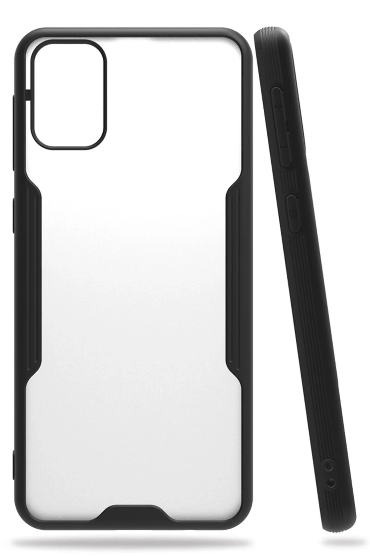 Newface Samsung Galaxy M31 Kılıf Platin Silikon - Siyah