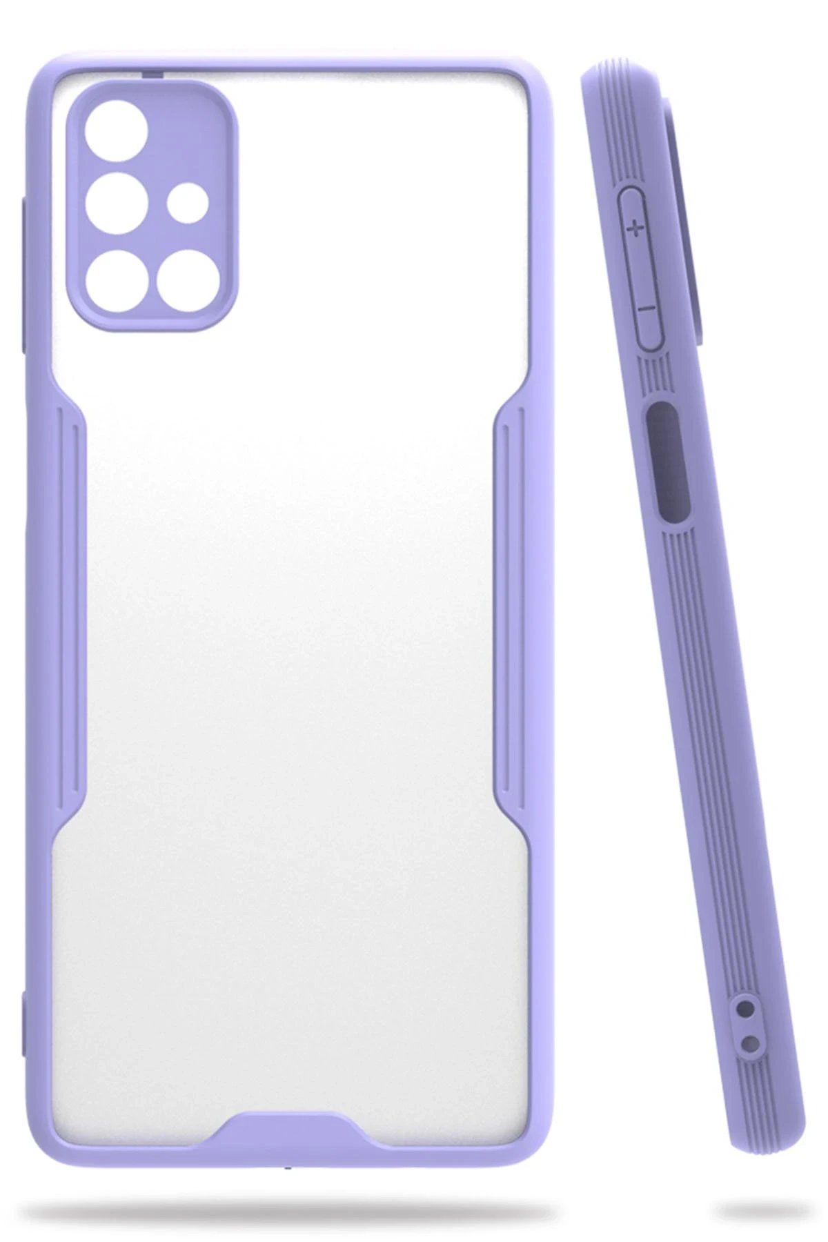 Newface Samsung Galaxy M31S Kılıf Platin Silikon - Lila