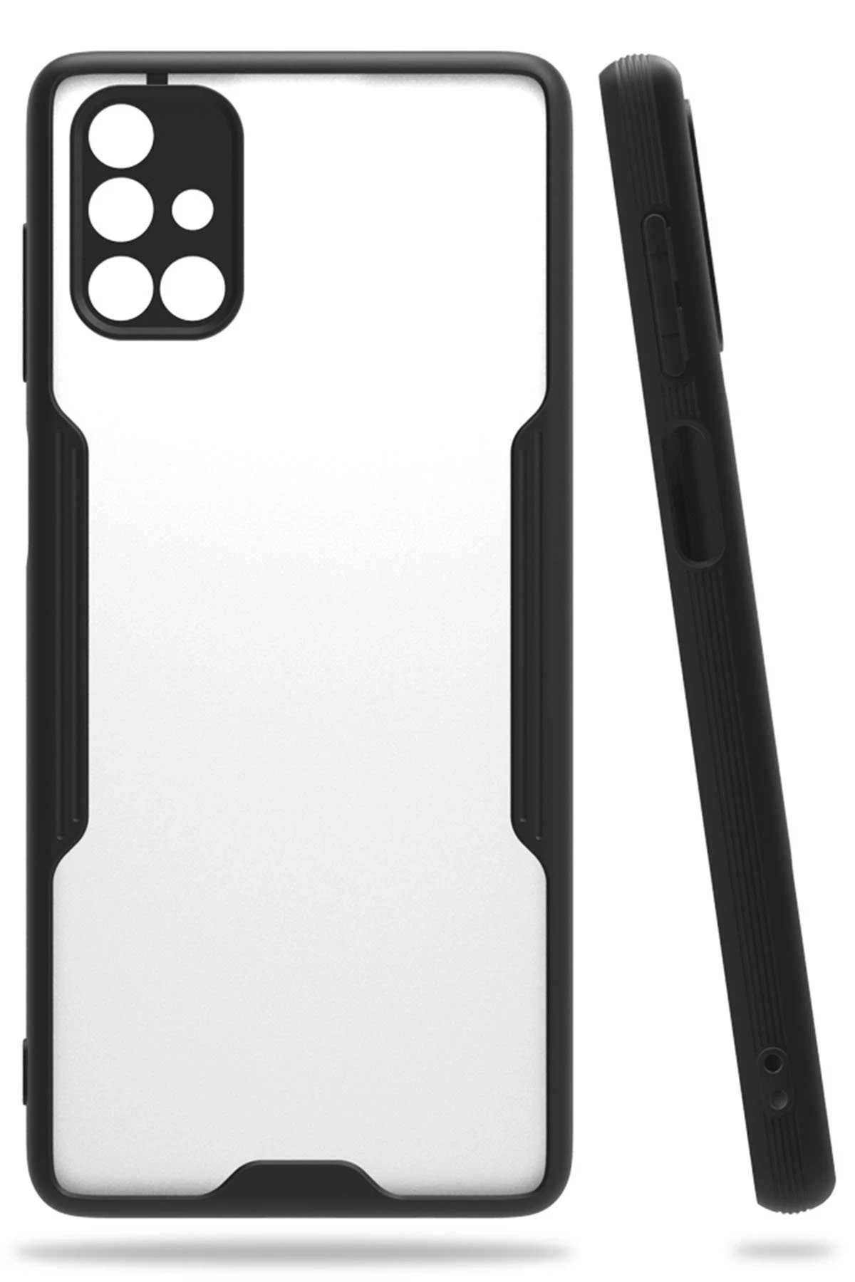 Newface Samsung Galaxy M51 Kılıf Platin Silikon - Siyah