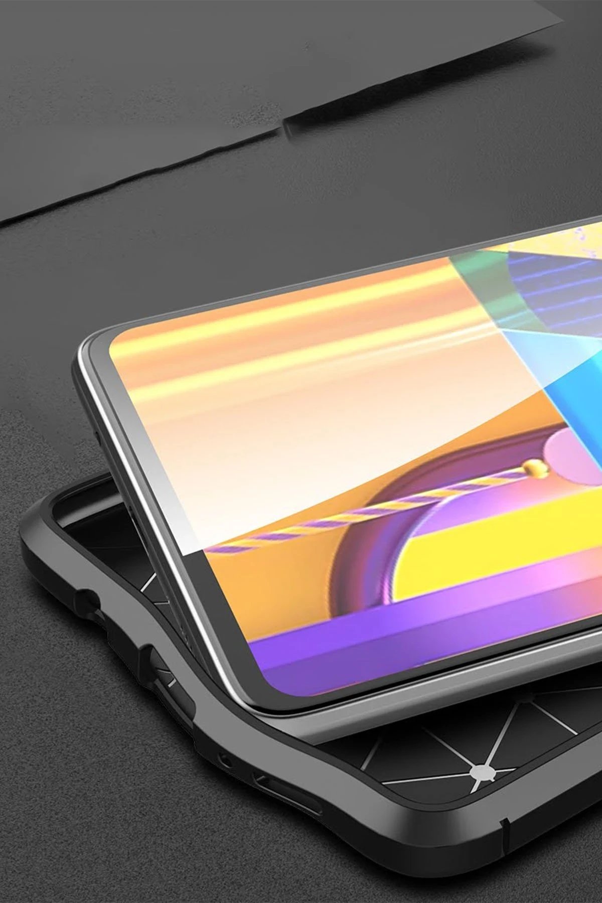 Newface Samsung Galaxy M51 Kılıf Auto Focus Kapak - Siyah