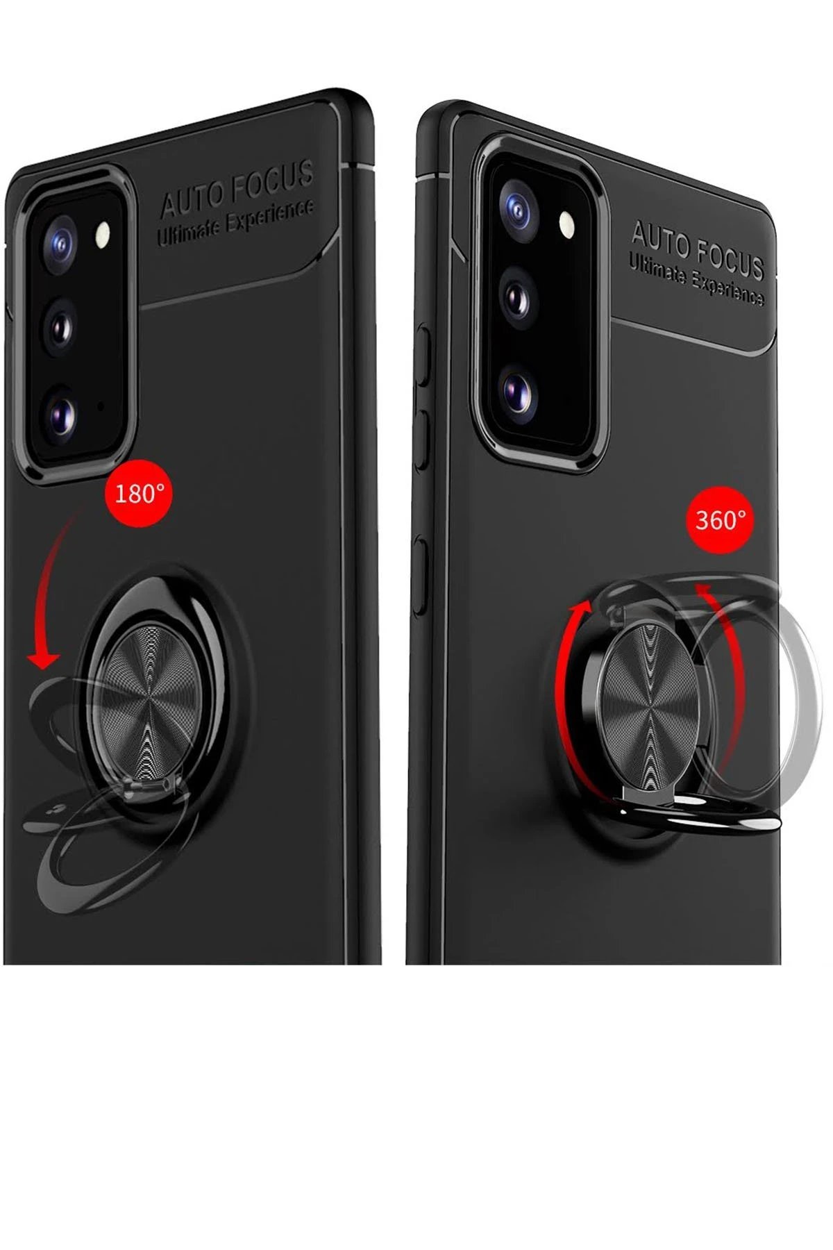 Newface Samsung Galaxy Note 20 Kılıf Range Yüzüklü Silikon - Mavi