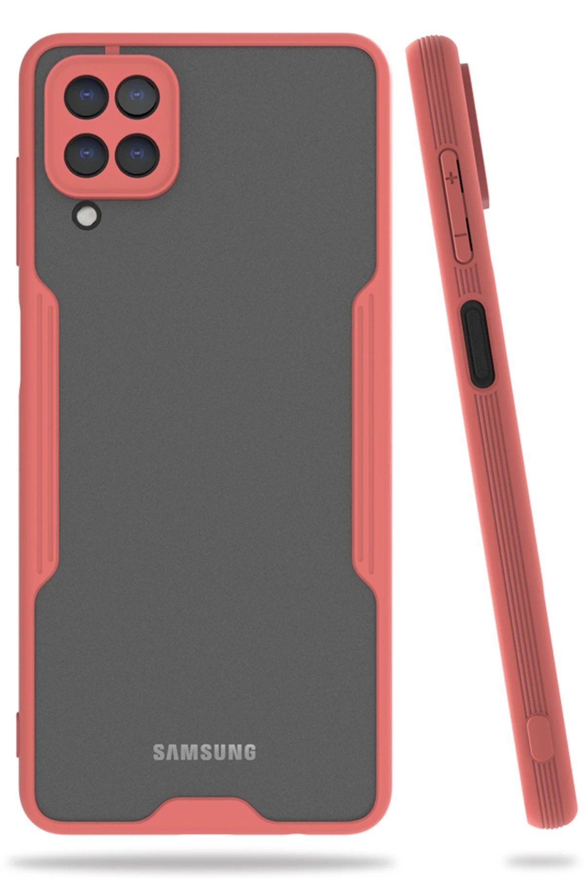 Newface Samsung Galaxy A22 Kılıf Platin Silikon - Pembe