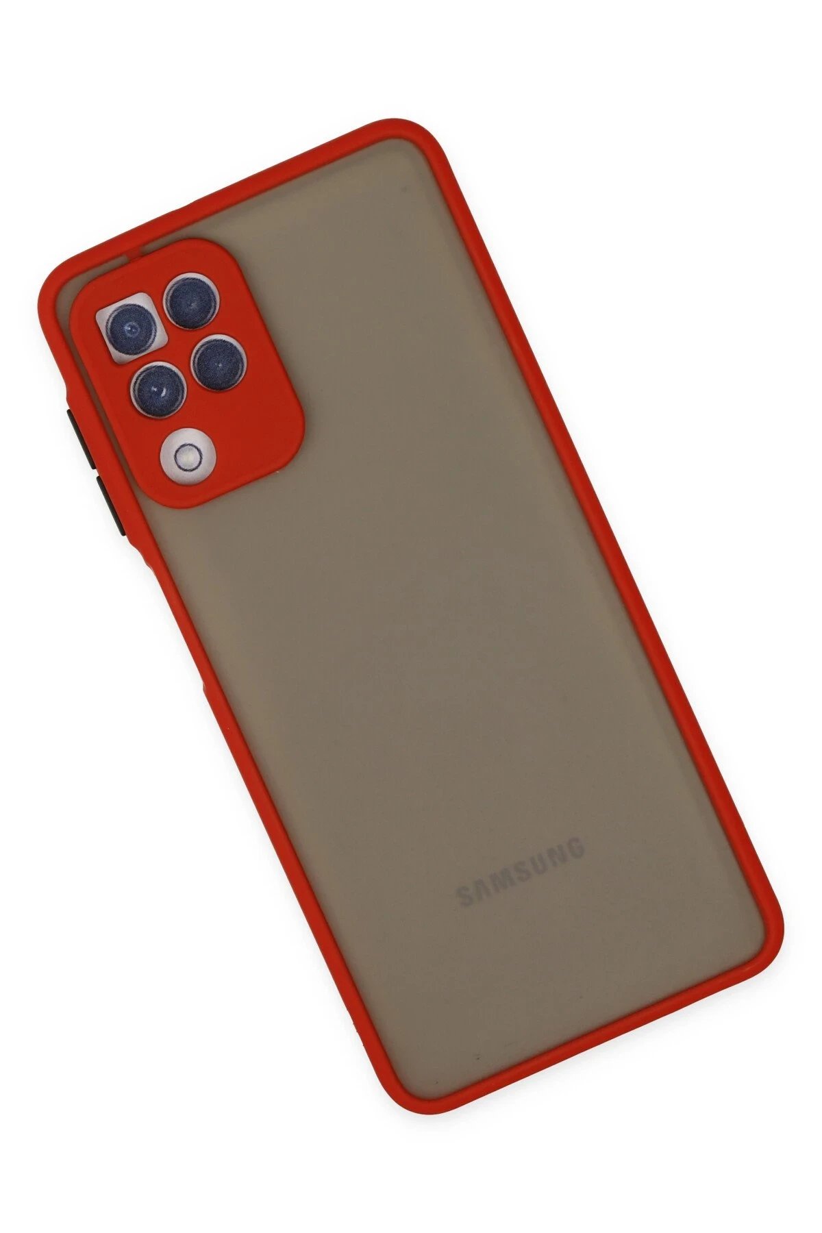 Newface Samsung Galaxy A22 Kılıf Montreal Silikon Kapak - Kırmızı