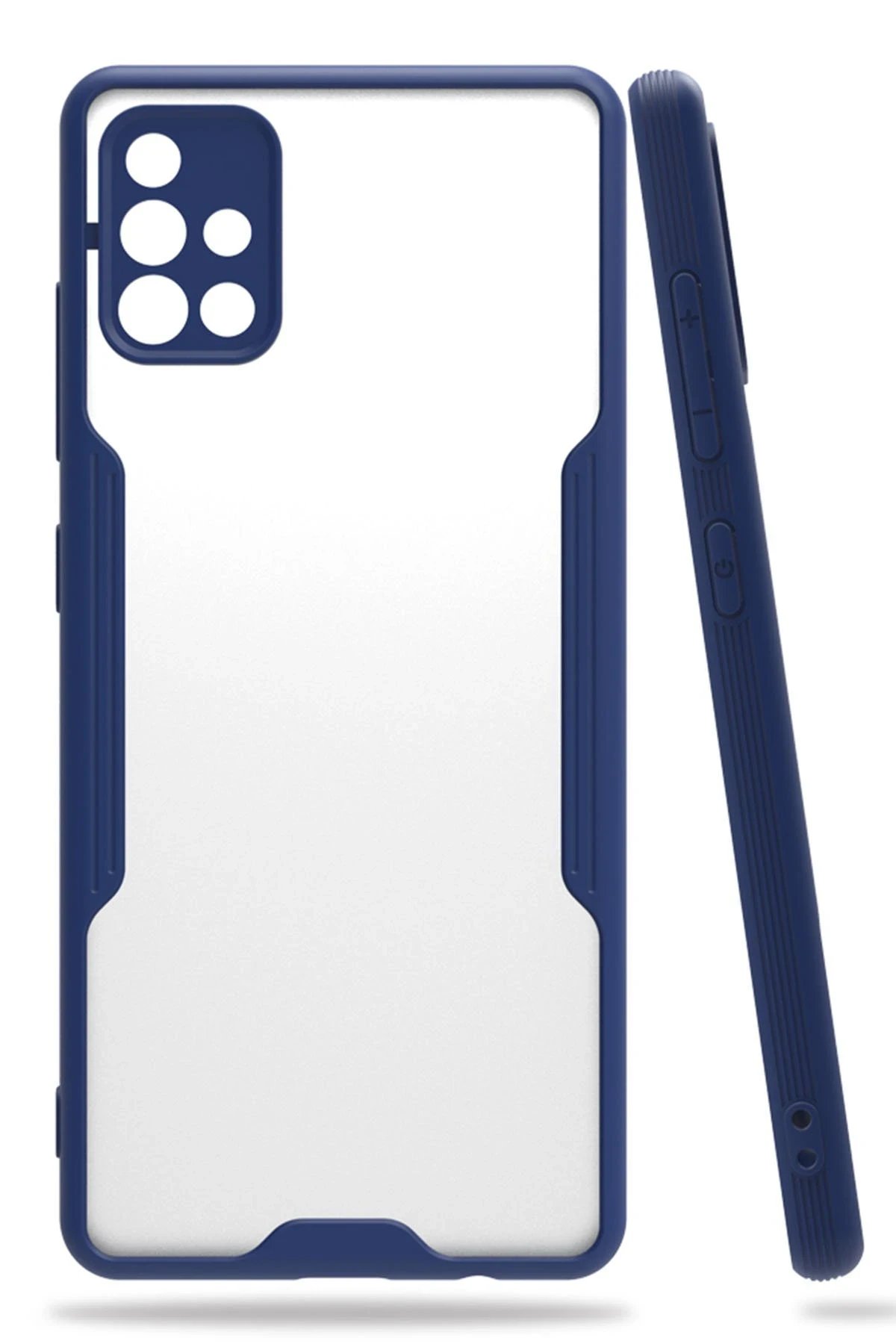 Newface Samsung Galaxy A71 Kılıf Platin Silikon - Lacivert