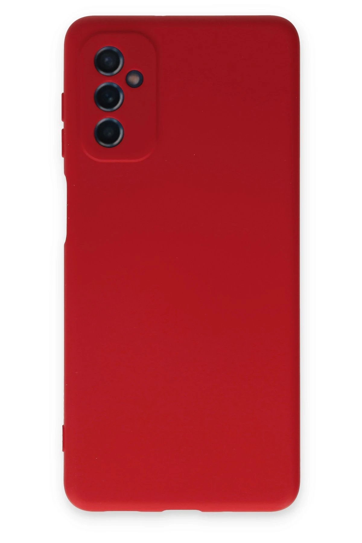 Newface Samsung Galaxy M52 5G Kılıf Nano içi Kadife Silikon - Kırmızı