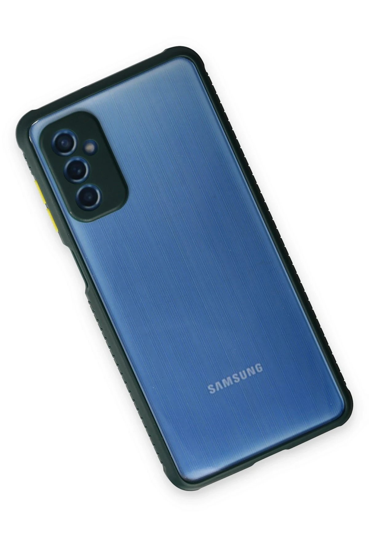 Newface Samsung Galaxy M52 5G Kılıf Miami Şeffaf Silikon - Koyu Yeşil