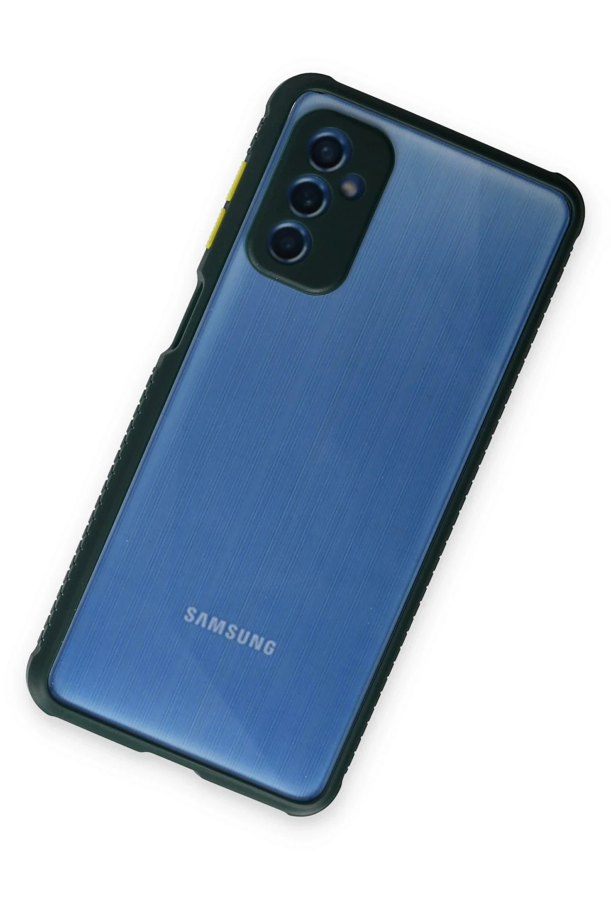 Newface Samsung Galaxy M52 5G Kılıf Miami Şeffaf Silikon - Koyu Yeşil