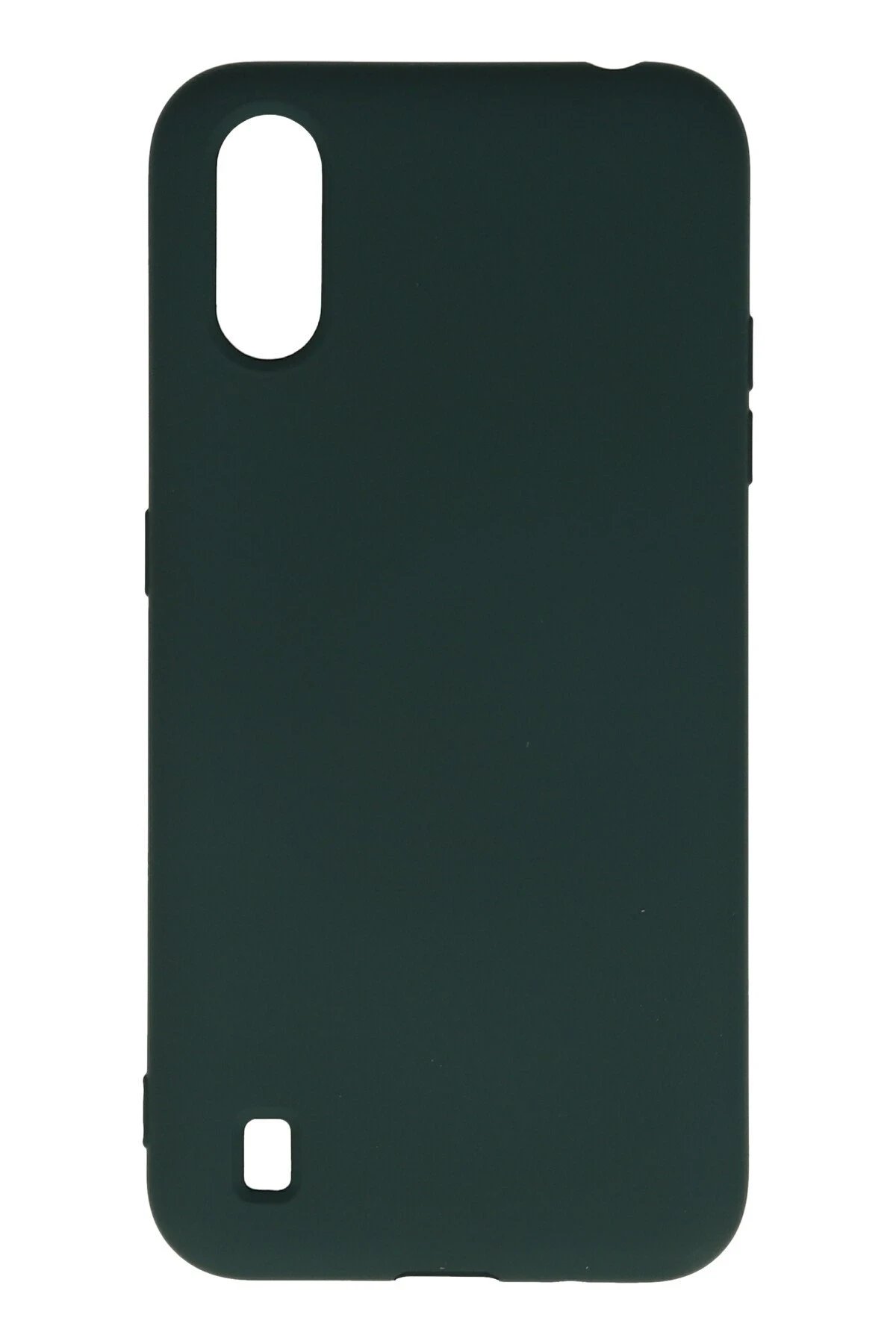 Newface Samsung Galaxy A01 Kılıf Nano içi Kadife Silikon - Koyu Yeşil