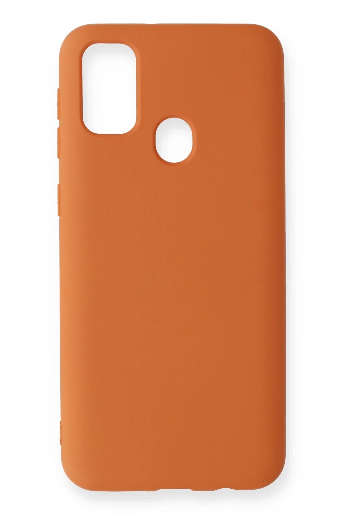 Newface Samsung Galaxy A21S Kılıf Nano içi Kadife Silikon - Turuncu