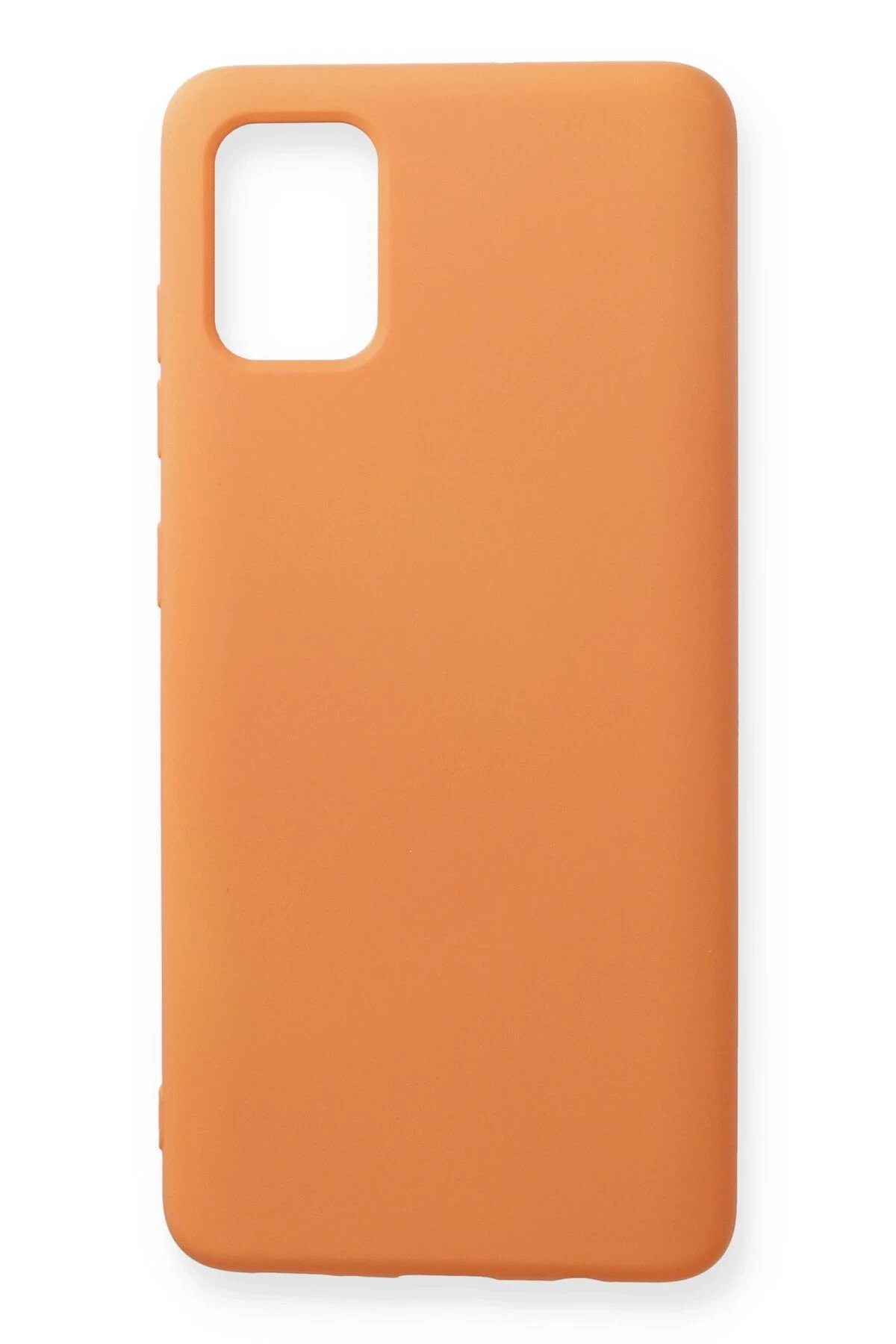 Newface Samsung Galaxy A71 Kılıf Nano içi Kadife Silikon - Turuncu