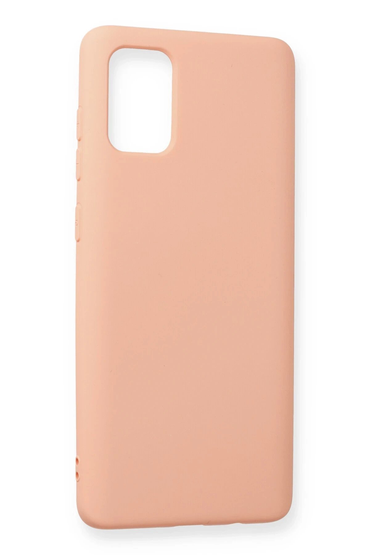 Newface Samsung Galaxy A71 Kılıf Nano içi Kadife Silikon - Pudra