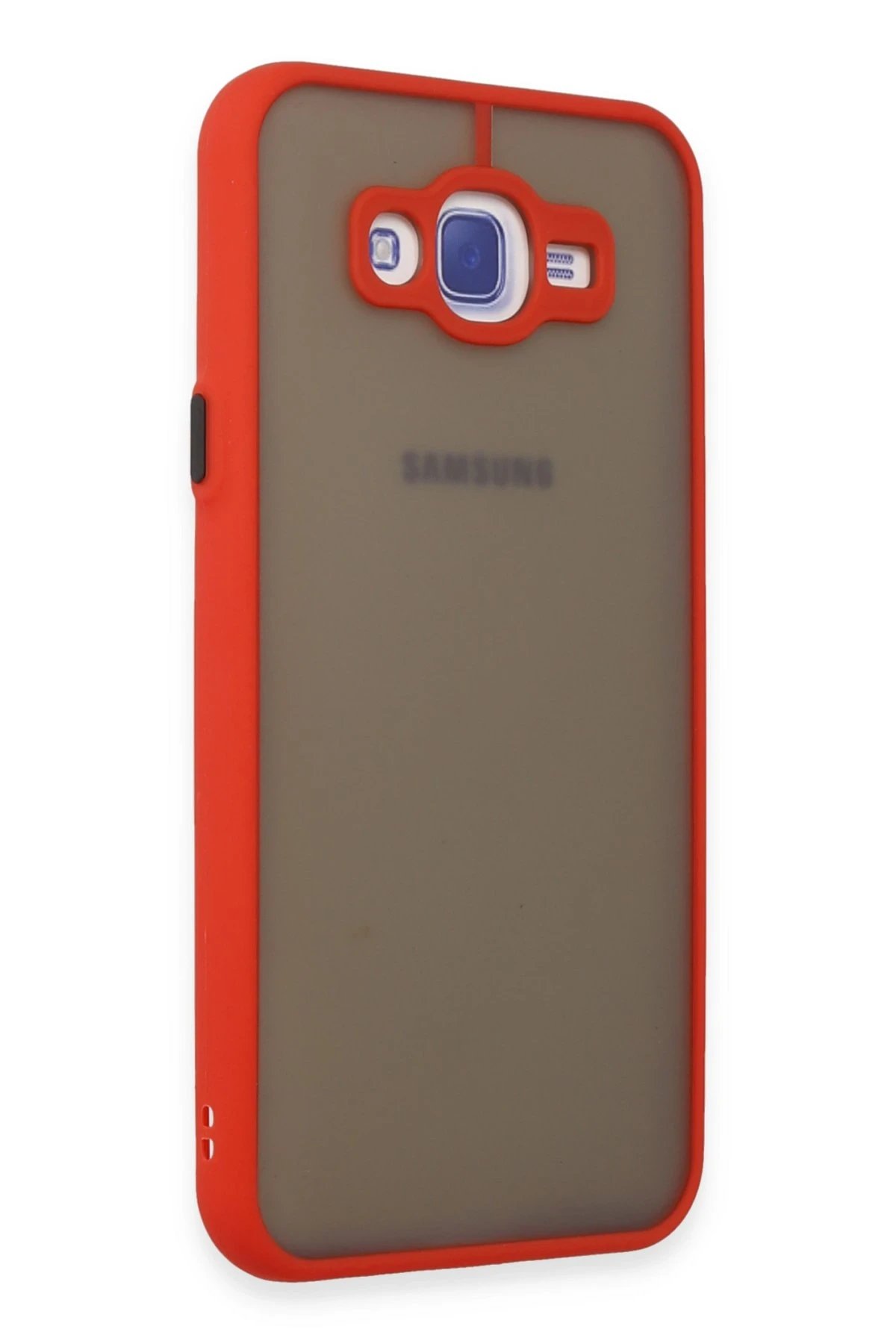 Newface Samsung Galaxy J7 Kılıf Montreal Silikon Kapak - Kırmızı