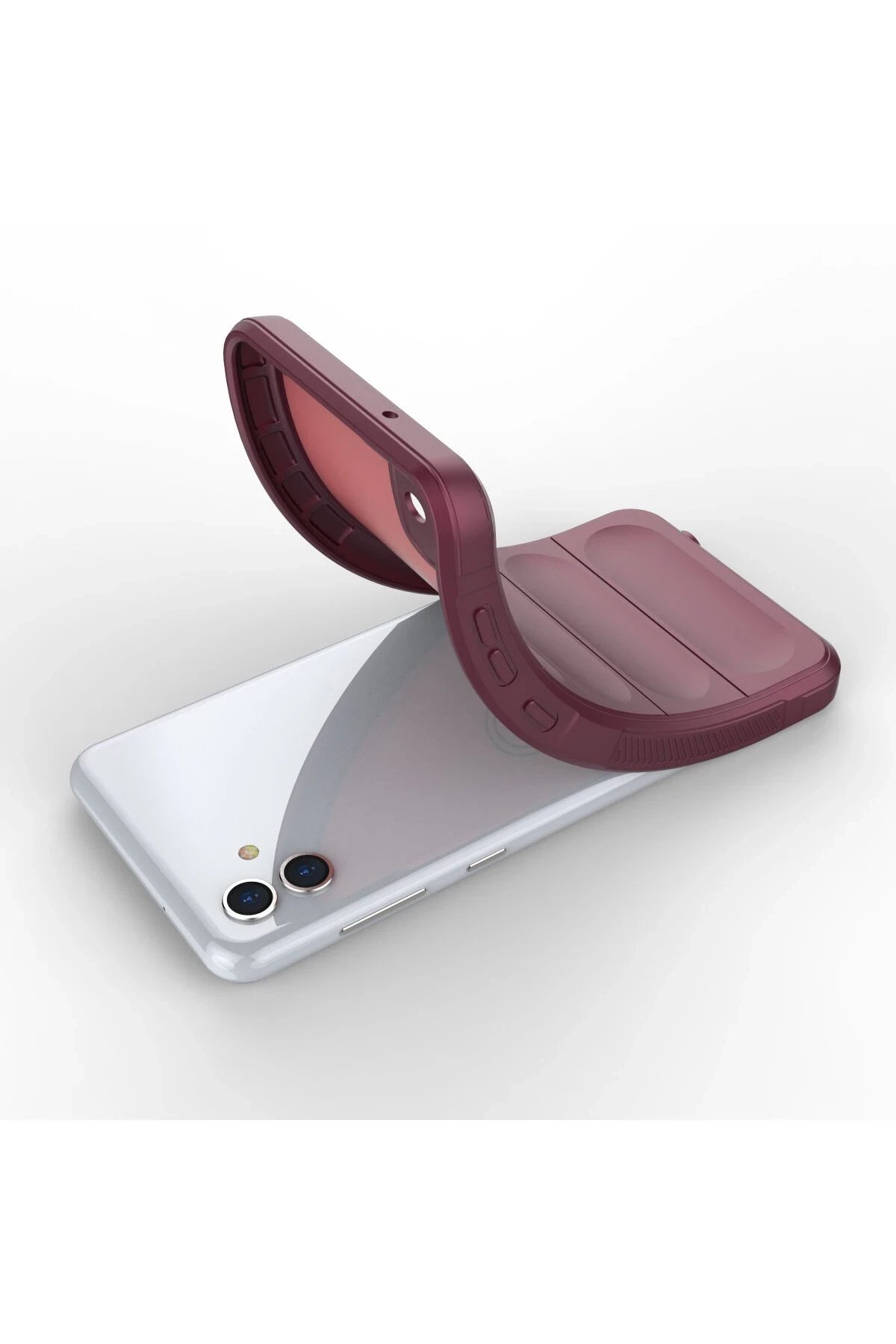 Newface Samsung Galaxy A04E Kılıf Optimum Silikon - Bordo