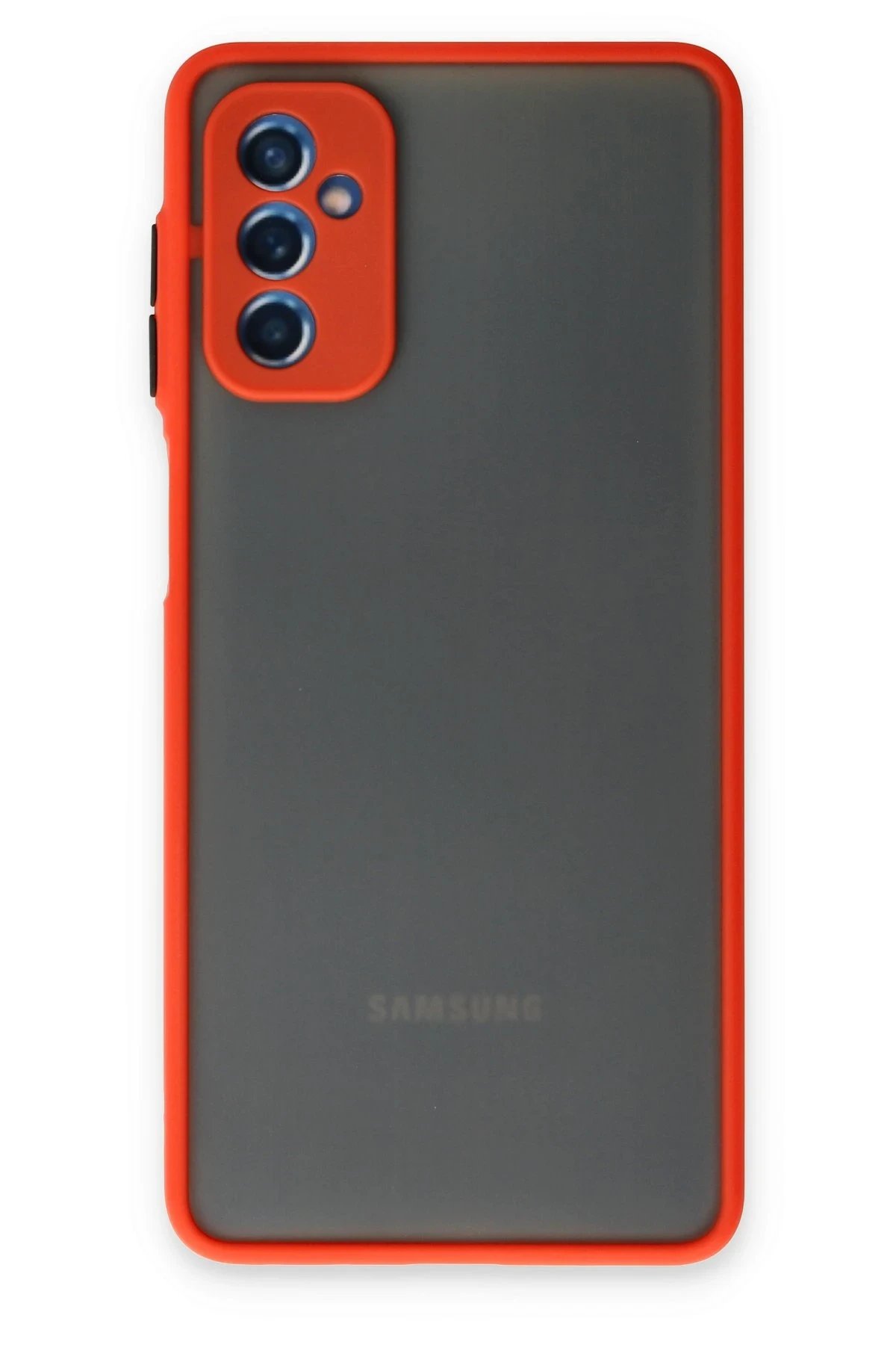 Newface Samsung Galaxy M52 5G Kılıf Montreal Silikon Kapak - Kırmızı