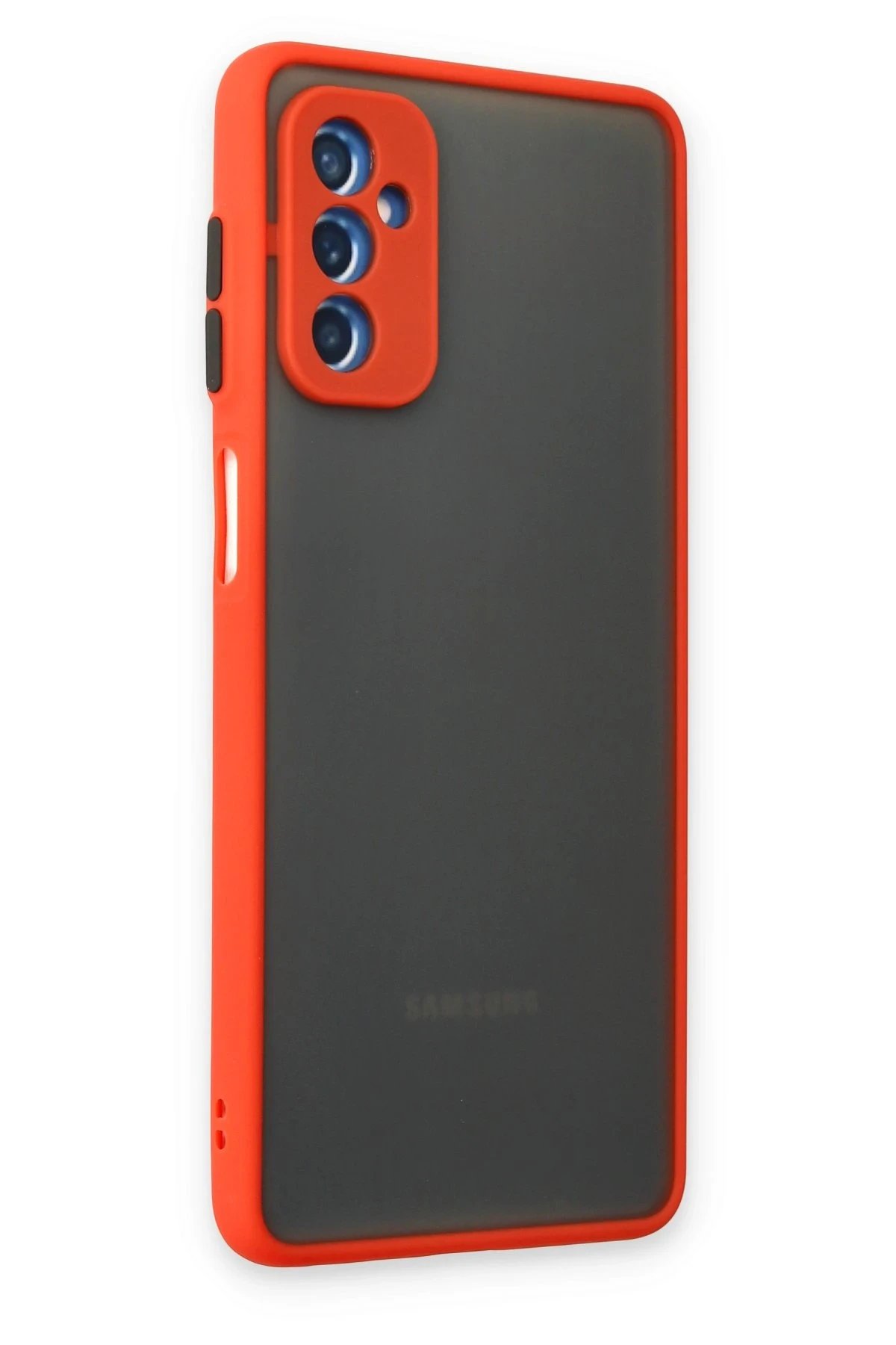 Newface Samsung Galaxy M52 5G Kılıf Montreal Silikon Kapak - Kırmızı