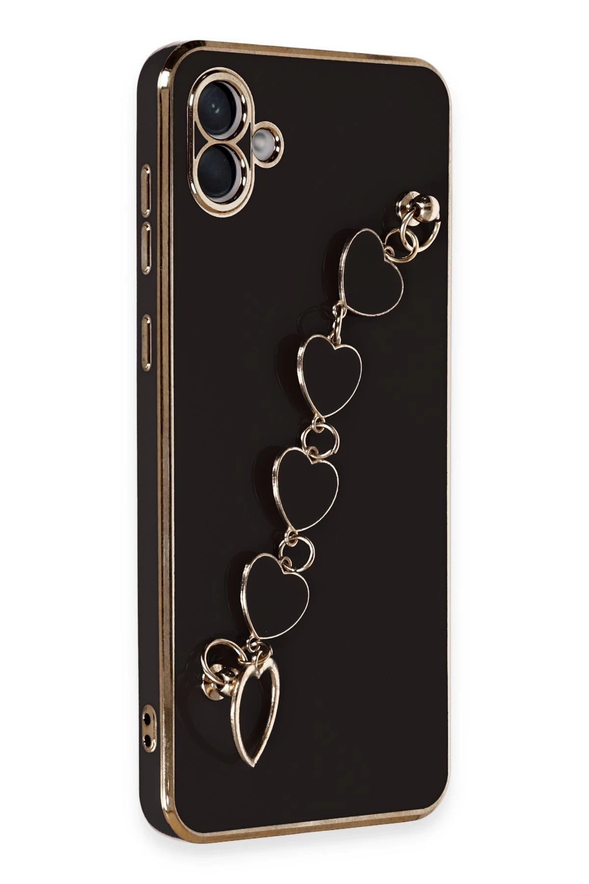 Newface Samsung Galaxy A04E Kılıf Esila Silikon - Siyah