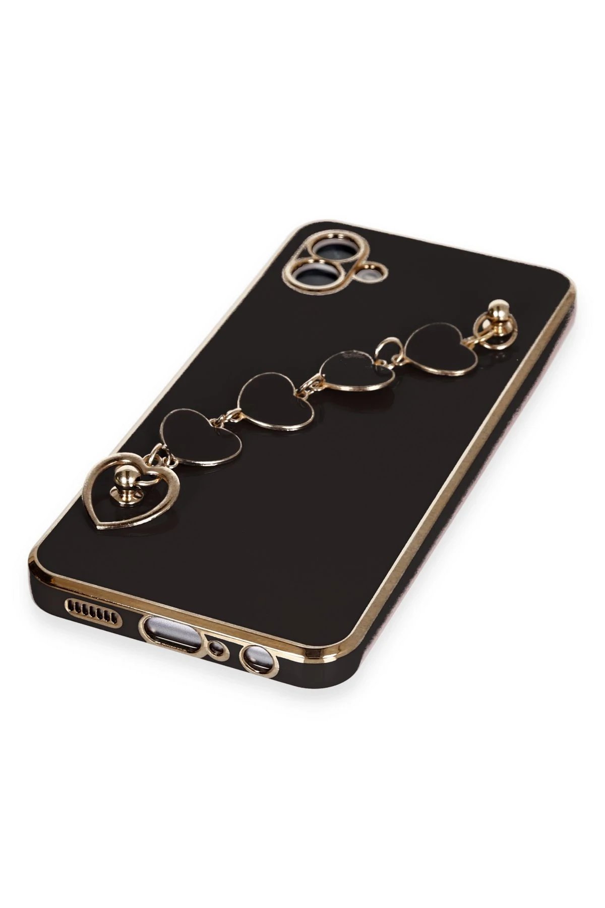 Newface Samsung Galaxy A04E Kılıf Esila Silikon - Siyah