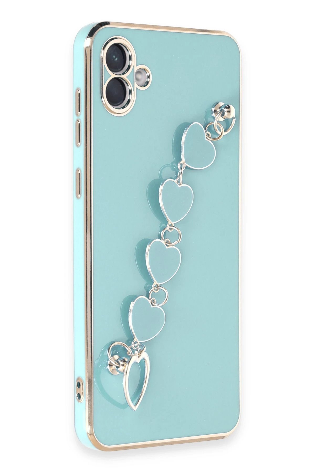 Newface Samsung Galaxy A04E Kılıf Esila Silikon - Su Yeşili