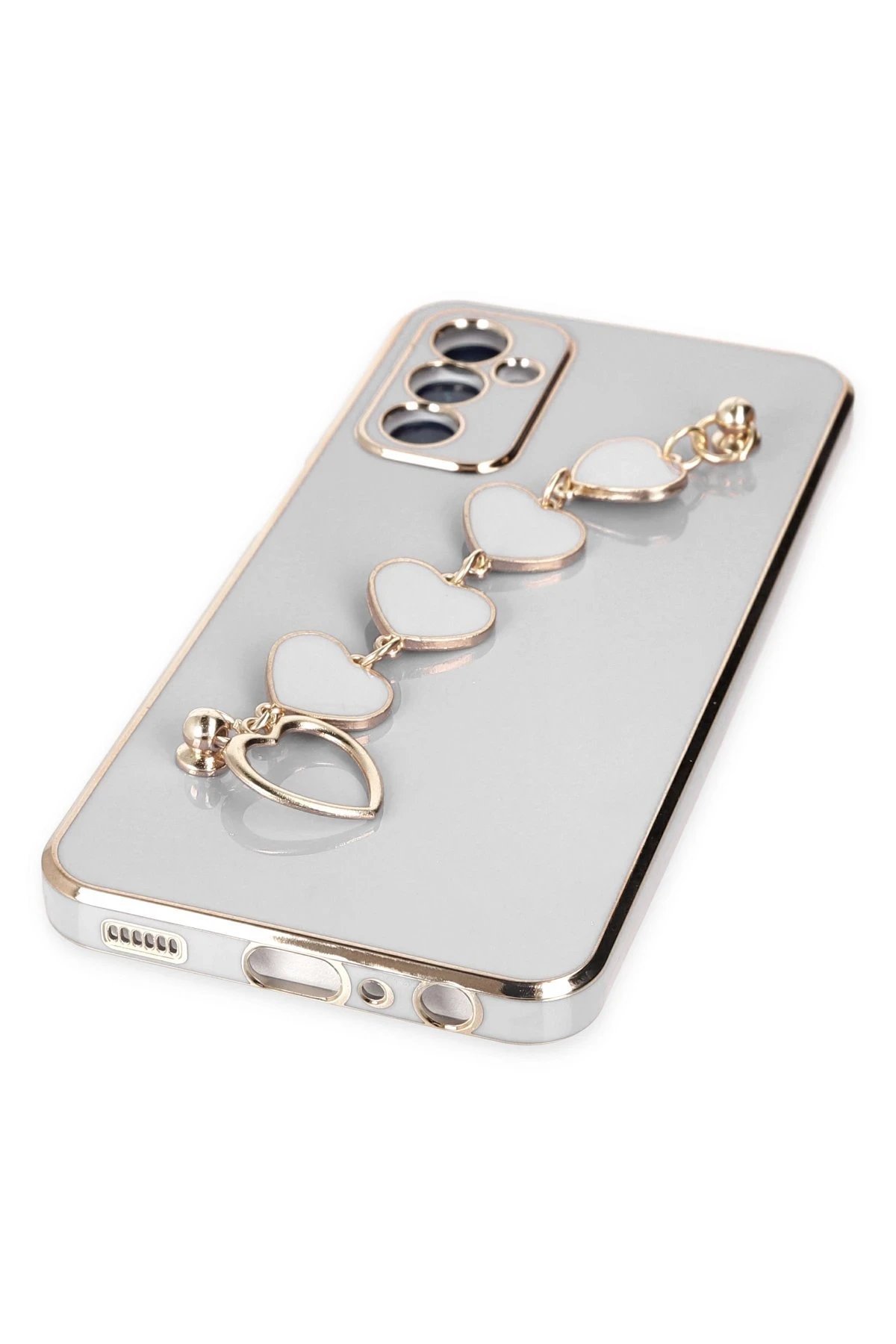 Newface Samsung Galaxy A14 4G Kılıf Esila Silikon - Beyaz