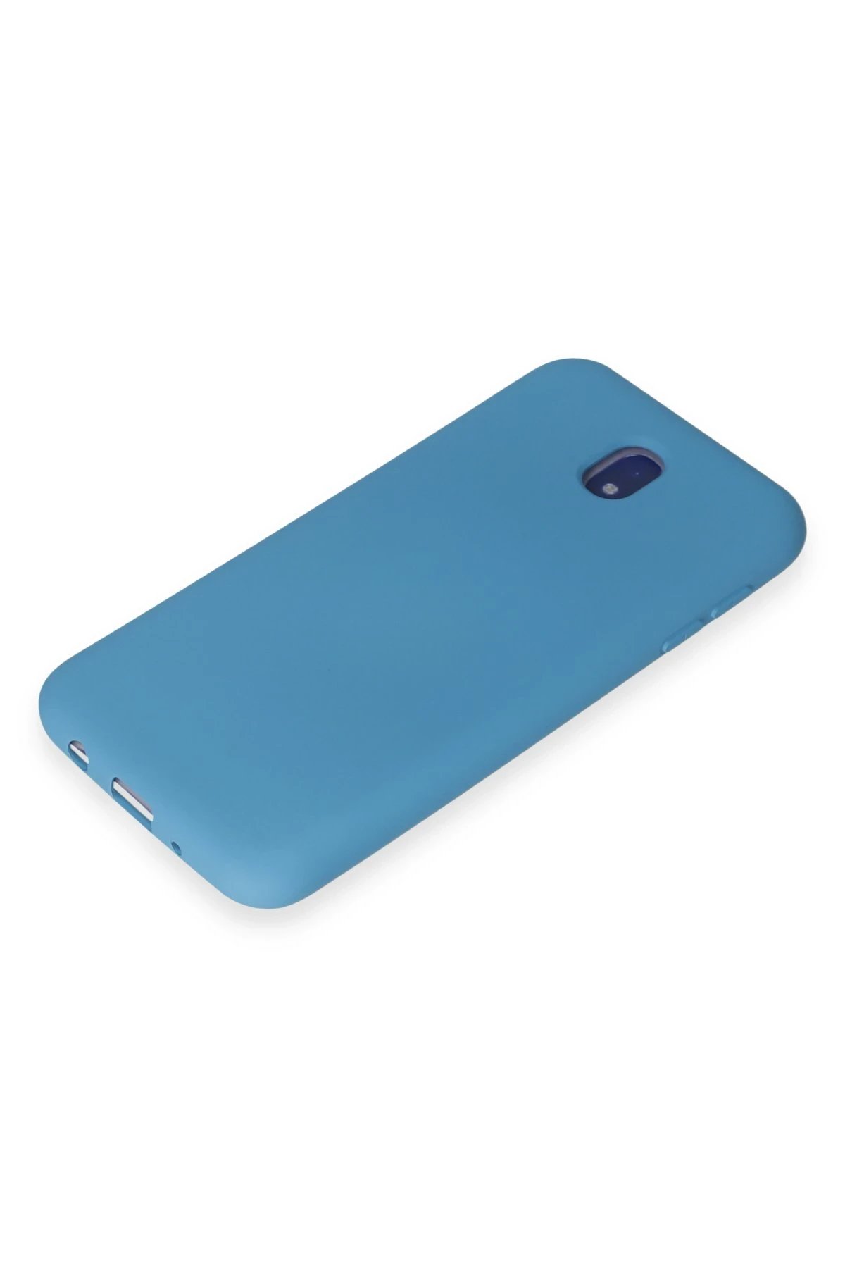 Newface Samsung Galaxy J7 Pro / J730 Kılıf Nano içi Kadife Silikon - Mavi