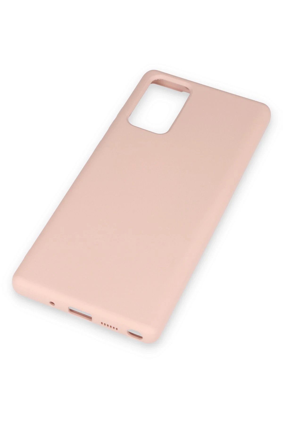 Newface Samsung Galaxy Note 20 Kılıf Nano içi Kadife Silikon - Pudra