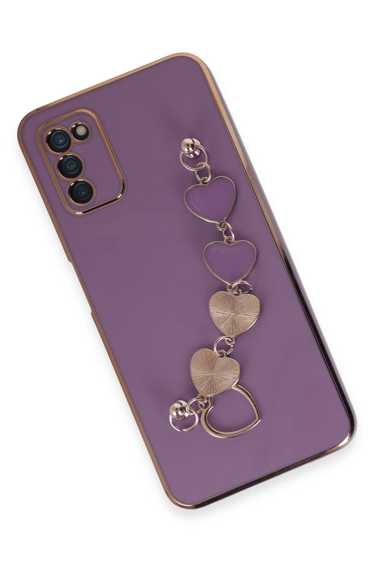 Newface Samsung Galaxy A03S Kılıf Esila Silikon - Mor