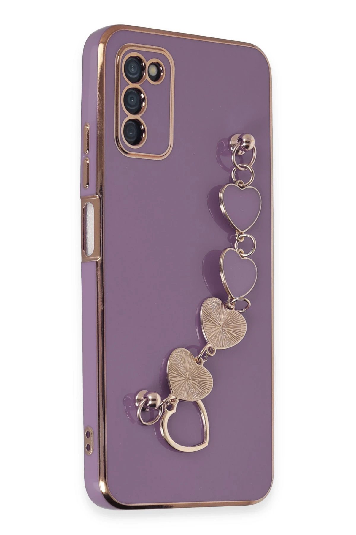 Newface Samsung Galaxy A03S Kılıf Esila Silikon - Mor