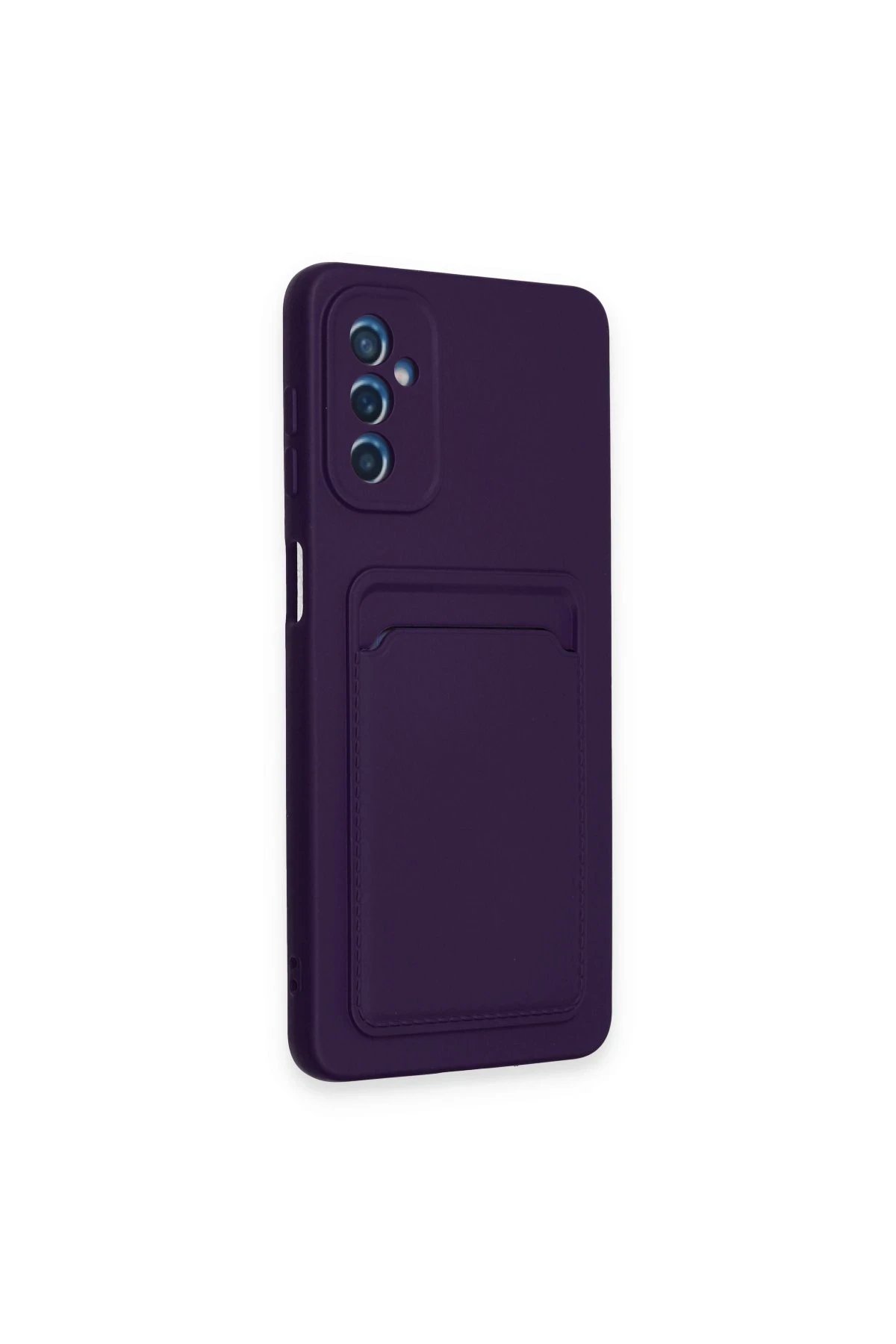 Newface Samsung Galaxy A14 4G Kılıf Kelvin Kartvizitli Silikon - Derin Mor