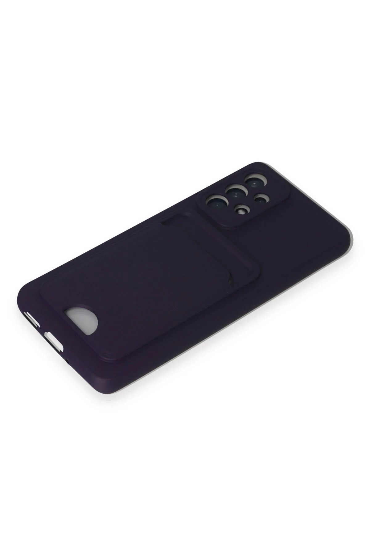 Newface Samsung Galaxy A33 5G Kılıf Kelvin Kartvizitli Silikon - Derin Mor