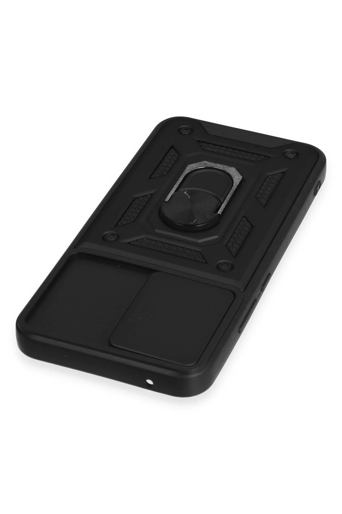 Newface Samsung Galaxy A34 5G Kılıf Pars Lens Yüzüklü Silikon - Siyah