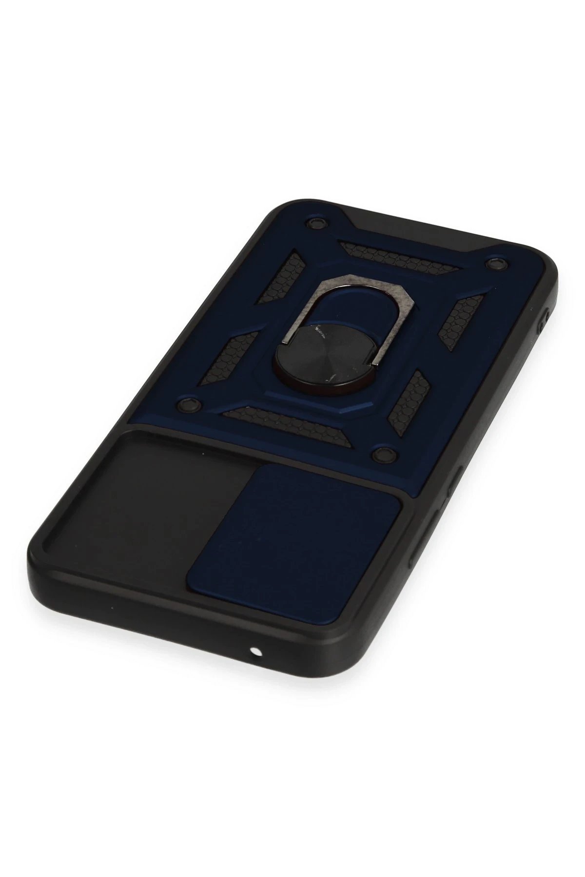 Newface Samsung Galaxy A34 5G Kılıf Pars Lens Yüzüklü Silikon - Lacivert