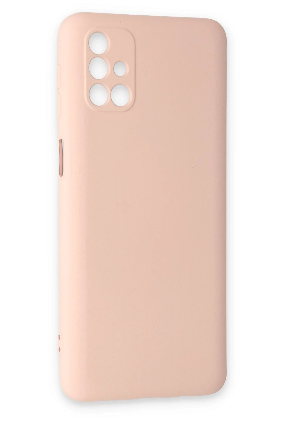 Newface Samsung Galaxy M31S Kılıf Nano içi Kadife Silikon - Pudra