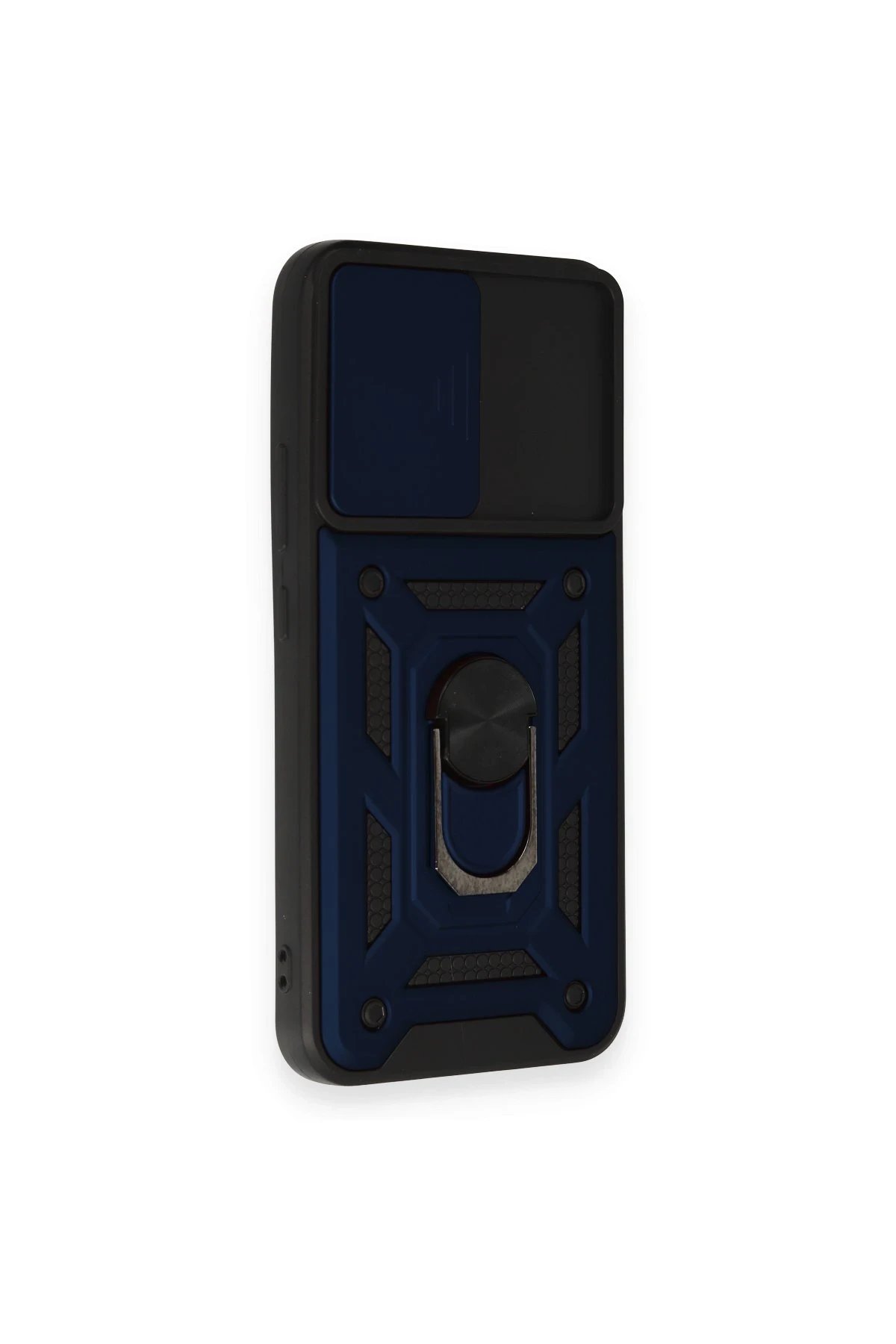 Newface Samsung Galaxy A54 5G Kılıf Pars Lens Yüzüklü Silikon - Lacivert