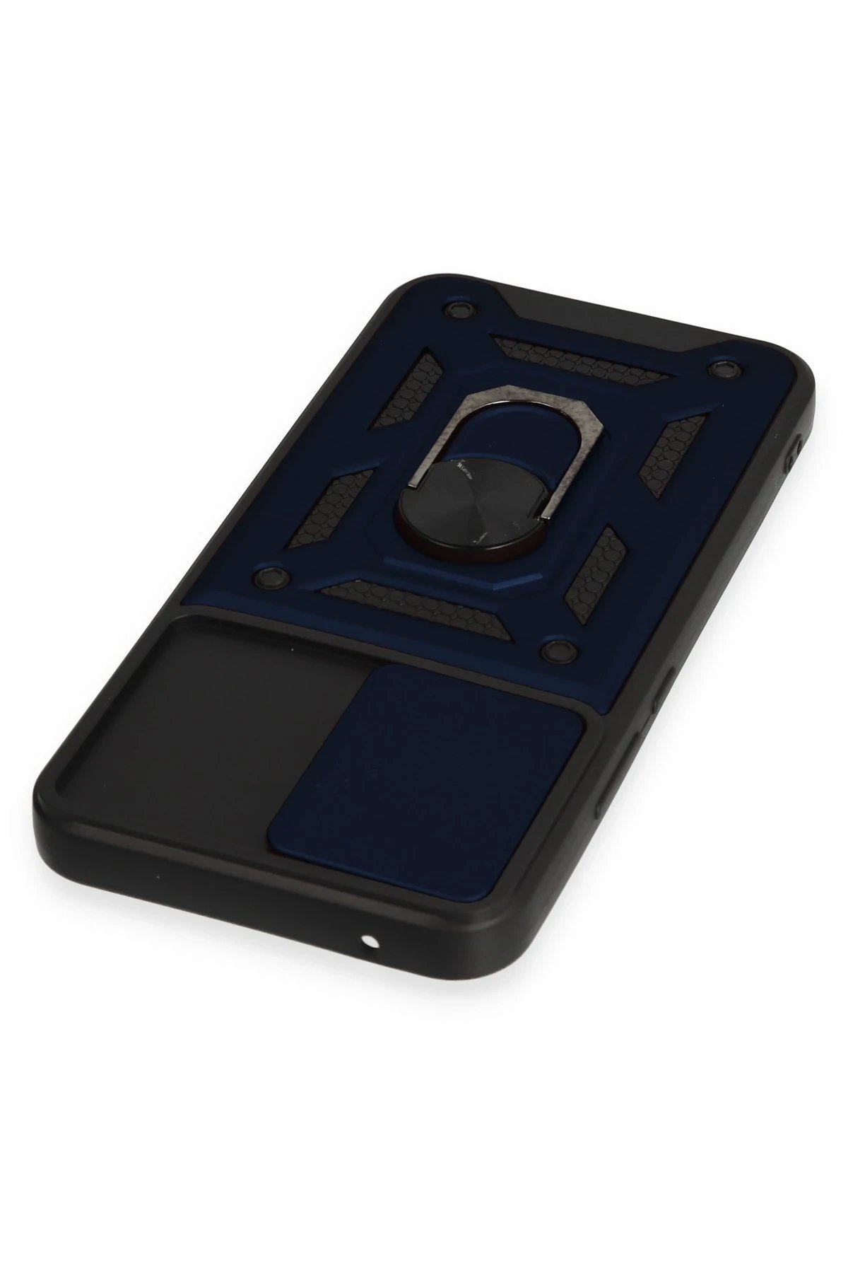 Newface Samsung Galaxy A54 5G Kılıf Pars Lens Yüzüklü Silikon - Lacivert