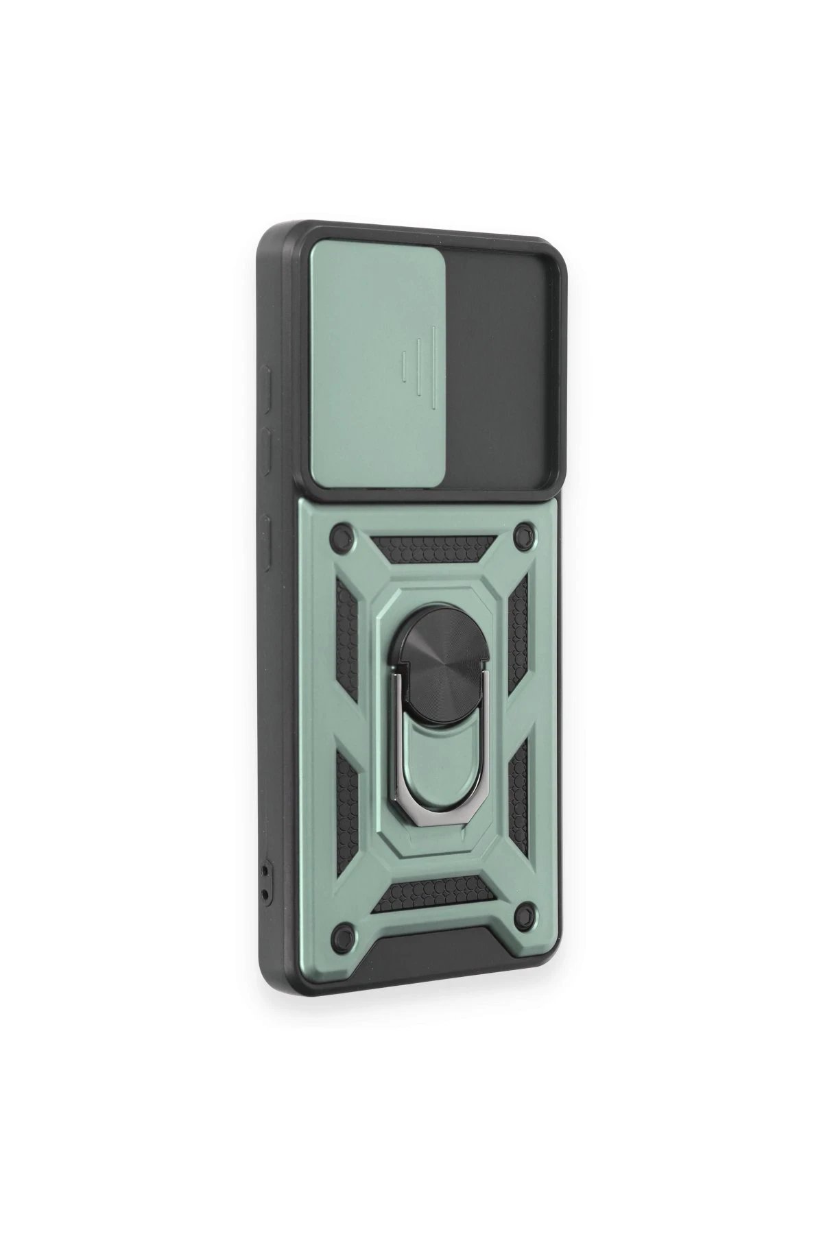 Newface Samsung Galaxy S20 FE Kılıf Pars Lens Yüzüklü Silikon - Yeşil