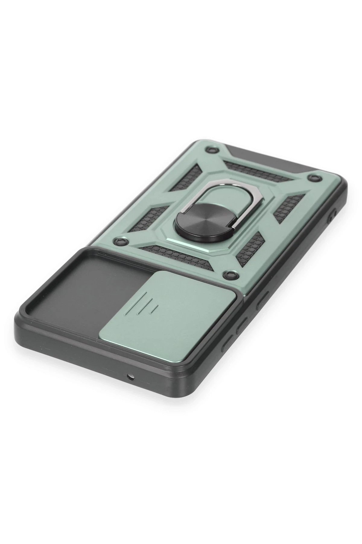 Newface Samsung Galaxy S20 FE Kılıf Pars Lens Yüzüklü Silikon - Yeşil