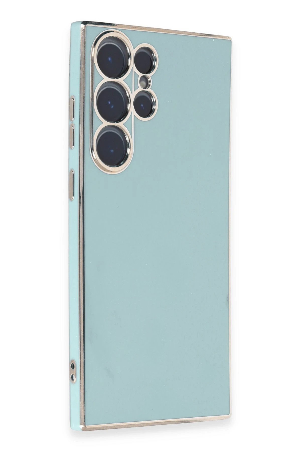 Newface Samsung Galaxy S23 Ultra Kılıf Volet Silikon - Açık Yeşil