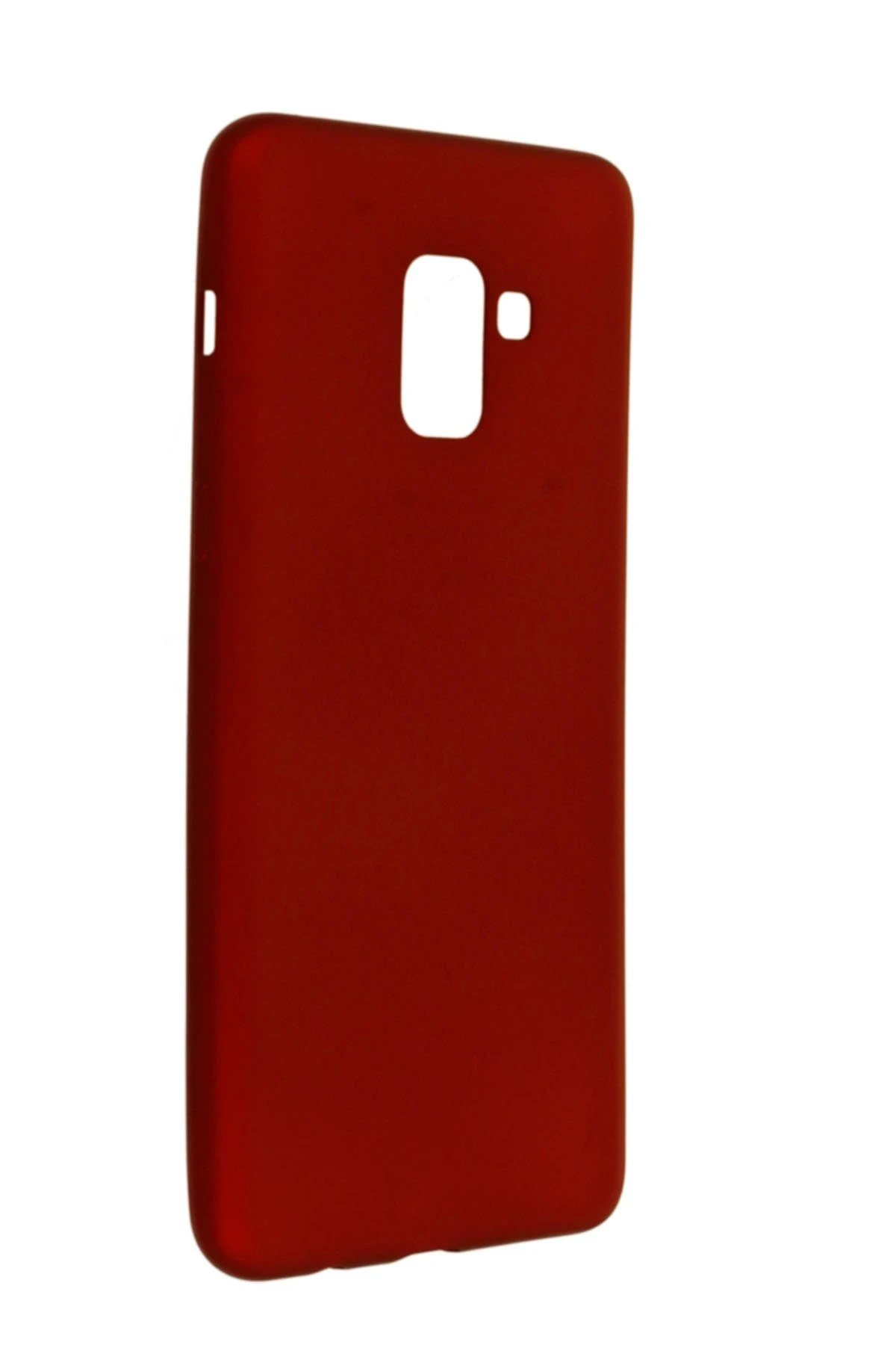 Newface Samsung Galaxy A8 Plus 2018 Kılıf First Silikon - Bordo