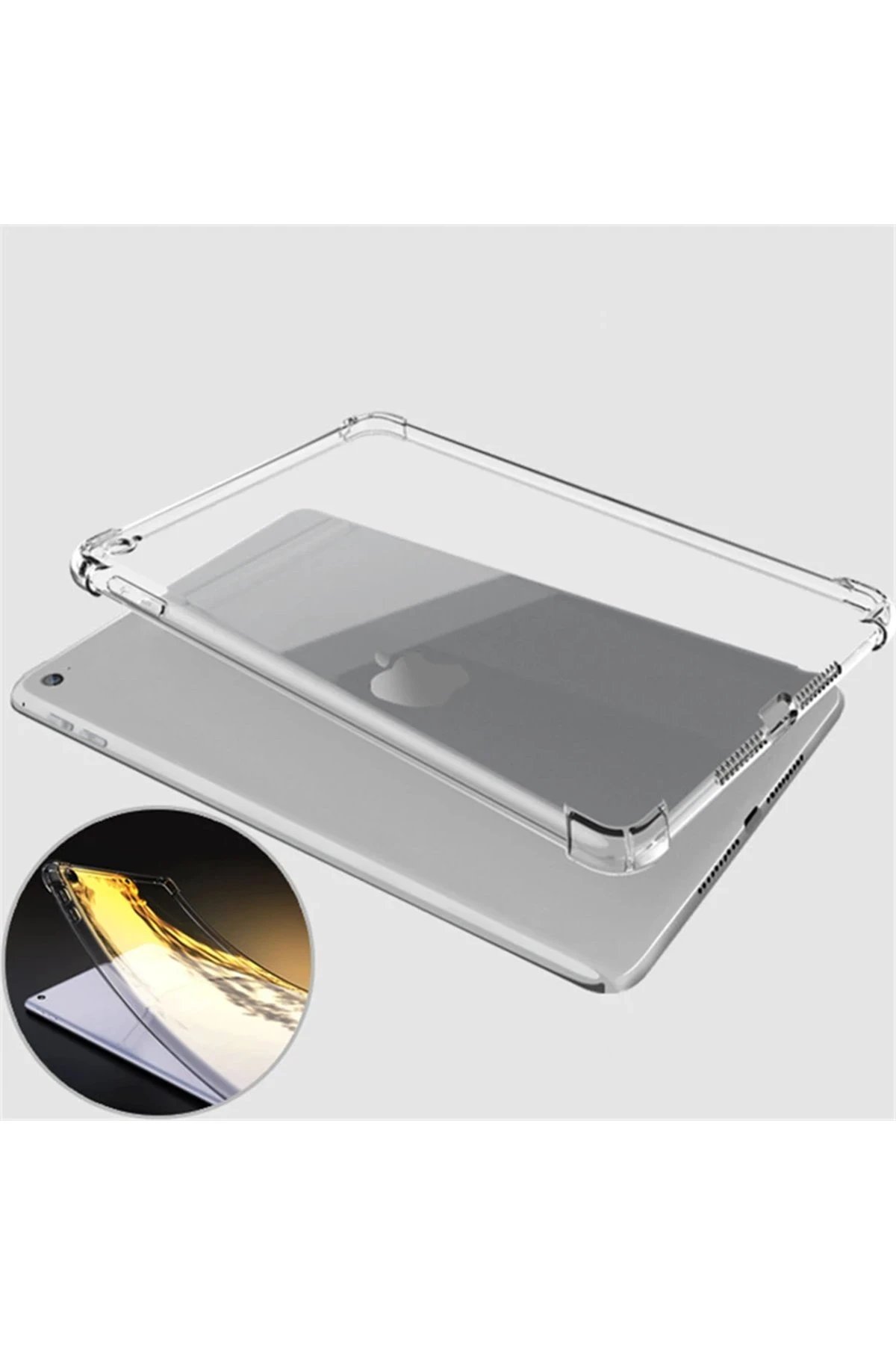 Newface Samsung Galaxy T737 Tab S7 FE 12.4 Kılıf Anti Şeffaf Tablet Silikon - Şeffaf