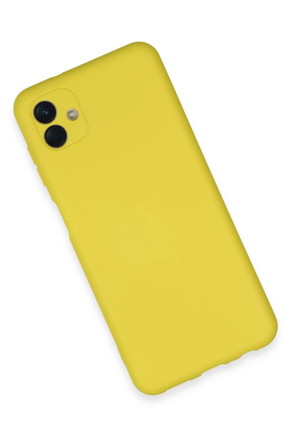 Newface Samsung Galaxy A04E Kılıf Nano içi Kadife Silikon - Sarı