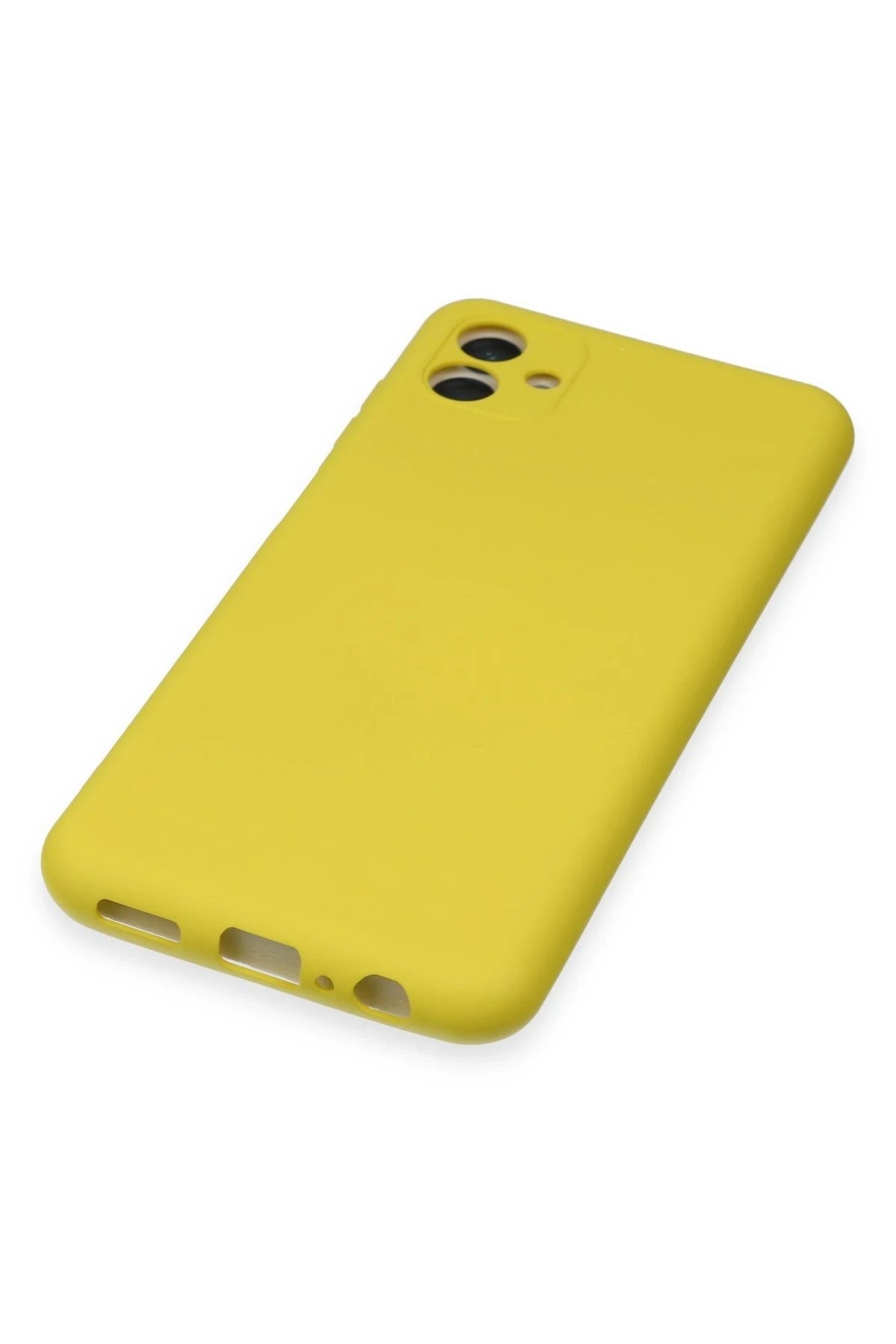 Newface Samsung Galaxy A04E Kılıf Nano içi Kadife Silikon - Sarı