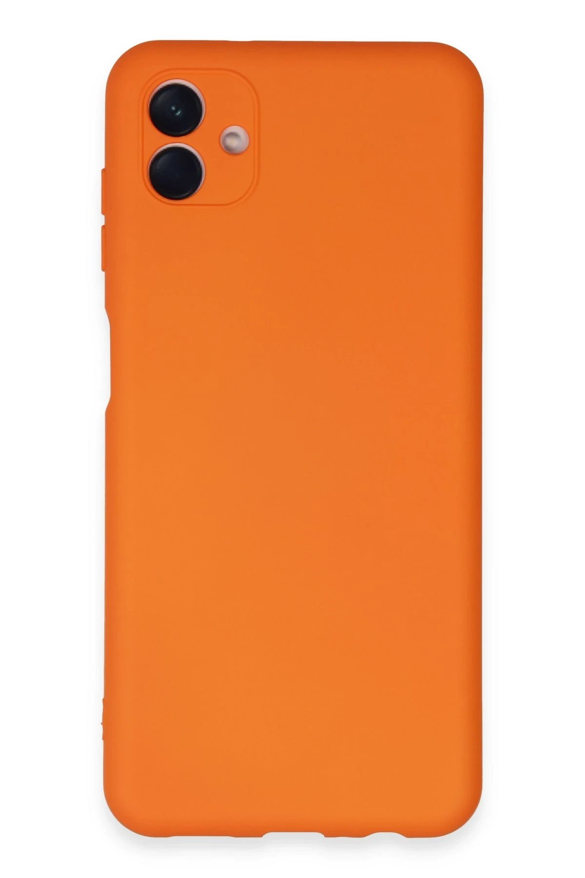 Newface Samsung Galaxy A04E Kılıf Nano içi Kadife Silikon - Turuncu