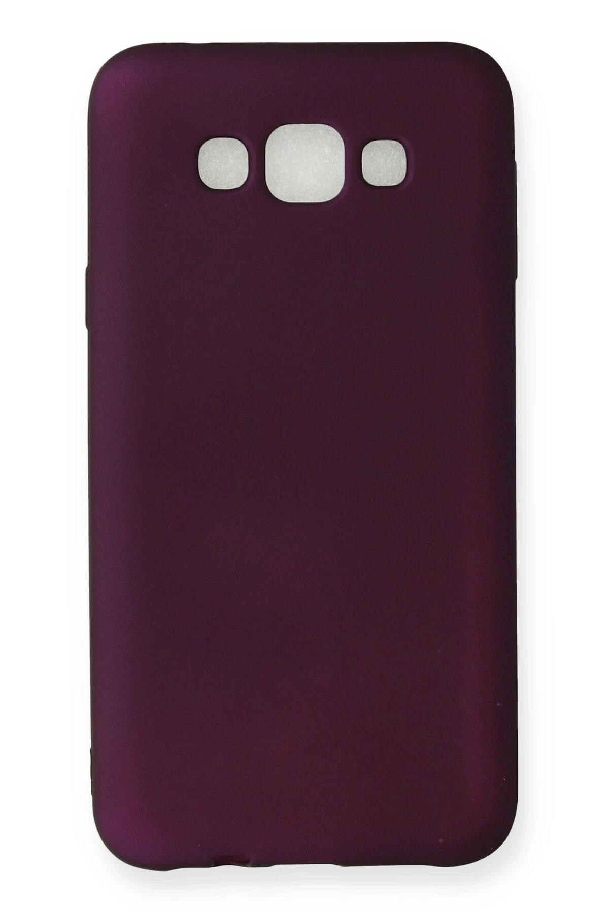 Newface Samsung Galaxy E7 Kılıf First Silikon - Mürdüm