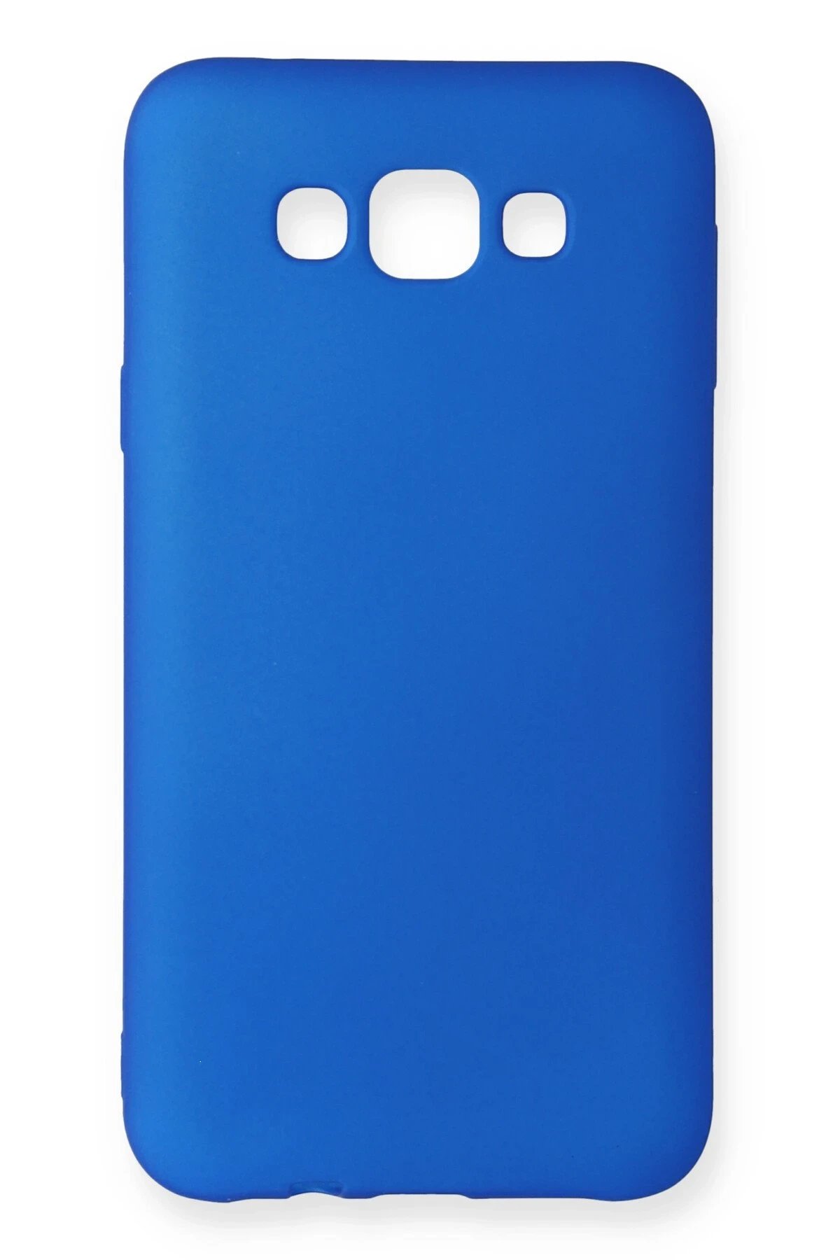 Newface Samsung Galaxy E7 Kılıf First Silikon - Mavi