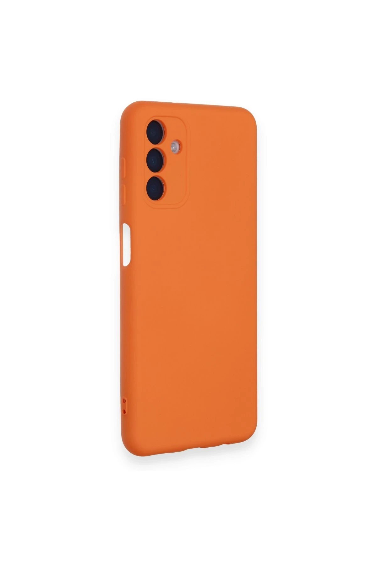 Newface Samsung Galaxy A14 4G Kılıf Nano içi Kadife Silikon - Turuncu